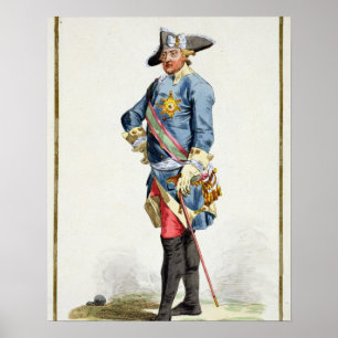 Poster Frederick II "les grand" (1712-86) rois de la