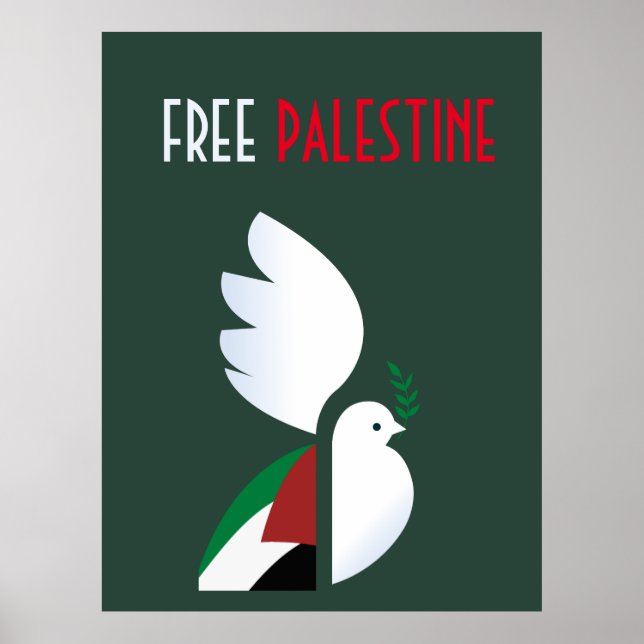 Poster Free Palestine - Art de la contestation pol (Devant)