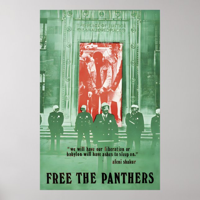 Poster Free the Black Panthers Wir werden unsere (Vorne)