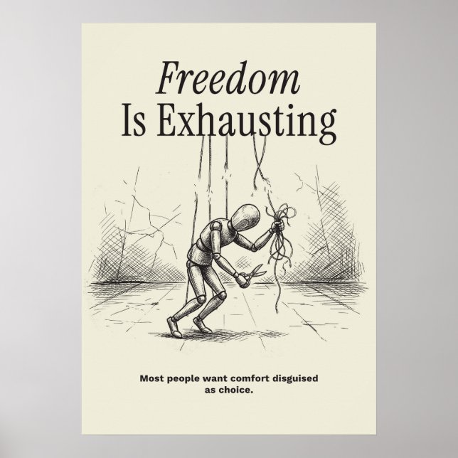 Poster Freedom Is Exhausting (Devant)