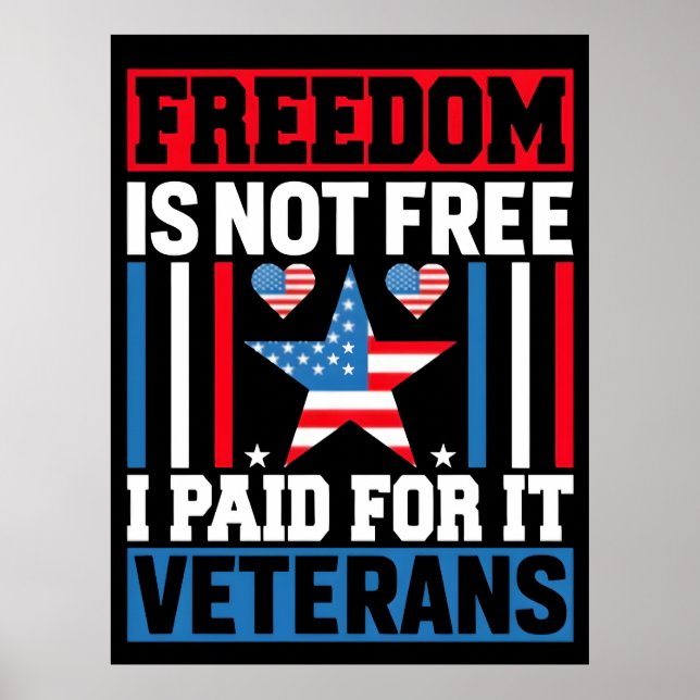 Poster Freedom Is not Free – Thank You, Veterans, 2025,  (Devant)