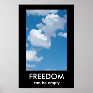 Poster FREEDOM modèle d'affiche démotivation