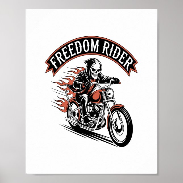 Poster FreeDom Rider Biker (Devant)