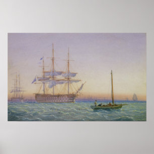 Poster Frégates de H.M. en Ancre