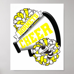 Poster Frelons Cheer Retour à l'école Esprit de Cheerlead