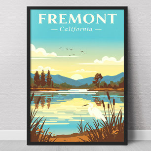 Poster Fremont Californie vintage