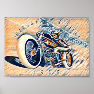 POSTER FRENCH BOARD TRACK MOTO