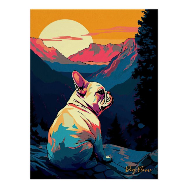 Poster French Bulldog 005 - Bruno Pokopen (Devant)