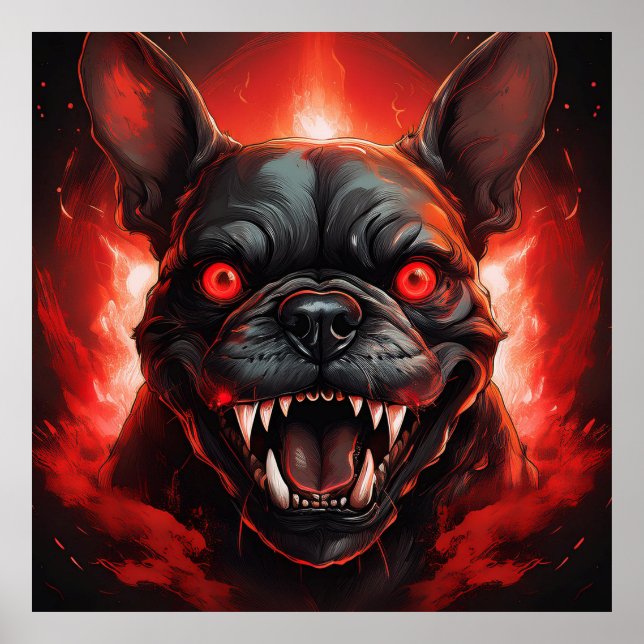 Poster French Bulldog Gone Wrong (Devant)
