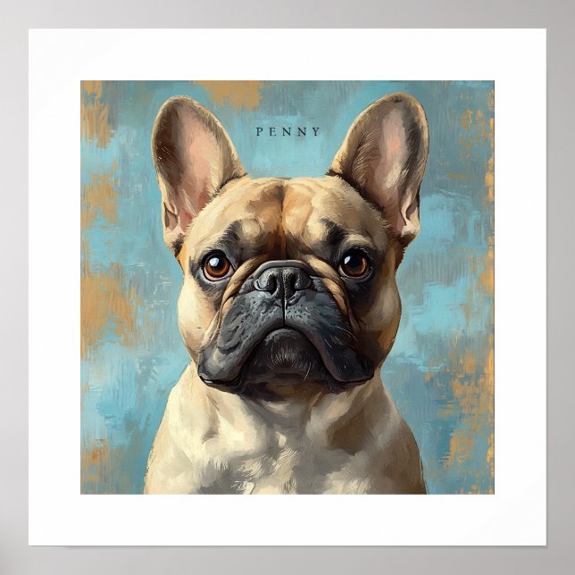 Poster French Bulldog Personalized Print (Devant)