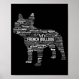 Poster French Bulldog Words T Ways