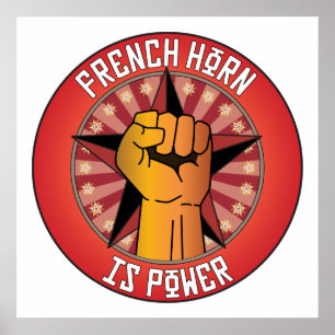 Poster French Horn Is Power