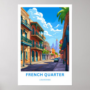 Poster French Quarter louisiana Travel Imprimer
