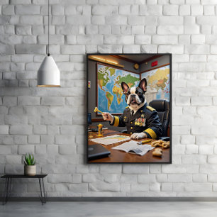 Poster Frenchie de haut commandement : Snacks en vue