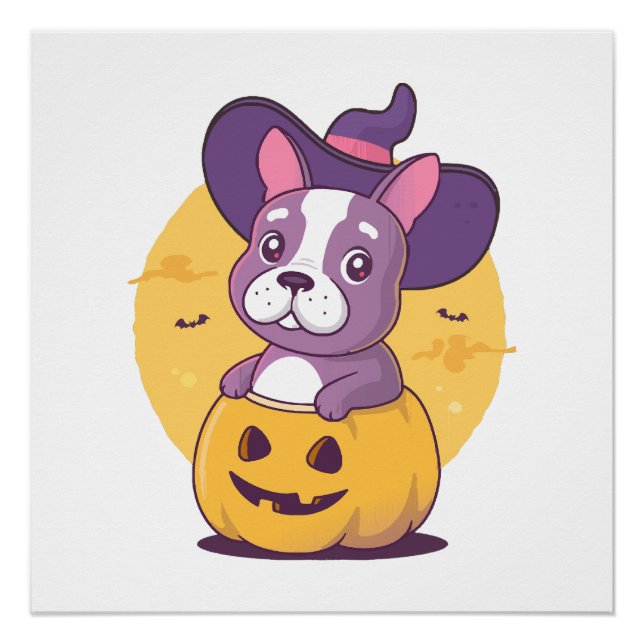 Poster Frenchie Halloween (Devant)