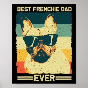Poster Frenchie Papa Design Hommes Père Français Bulldog