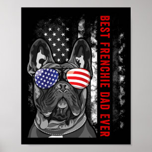 Poster Frenchie Papa Ever Papa French Bulldog Amoureux de