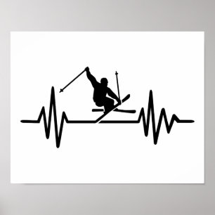 Poster Fréquence de ski