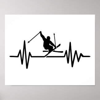 Poster Fréquence de ski