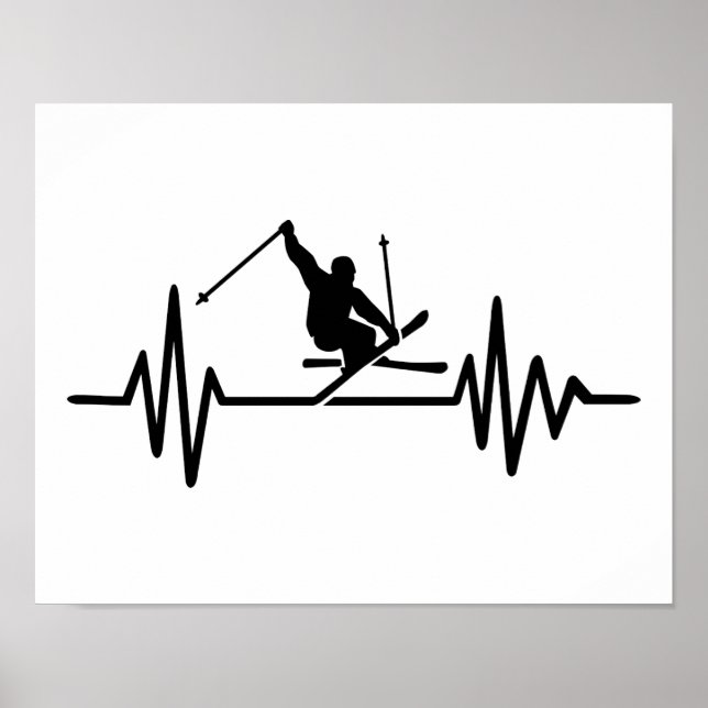 Poster Fréquence de ski (Devant)