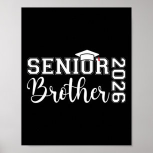 Poster Frère aîné 2026 Cl de 2026 Diplômé Remise des dipl