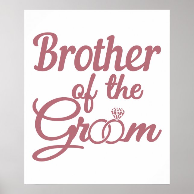 Poster Frère De La Famille Mariage Groom Correspondant (Devant)