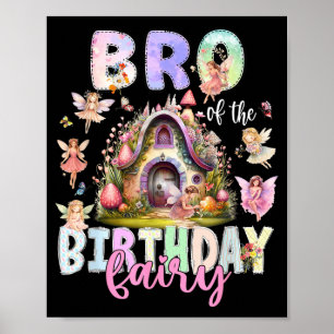 Poster Frère de la fée d'anniversaire Petite fille Magiqu