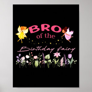 Poster Frère de la fée d'anniversaire Petite fille Magiqu