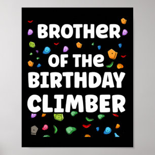 Poster Frère de l'alpiniste d'anniversaire, famille assor