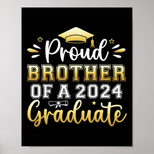 Poster Frère D'Un Diplômé Diplômé De 2024 Homme B
