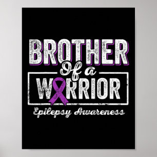 Poster Frère D'Un Guerrier Épilepsie Frère Ribbo Violet