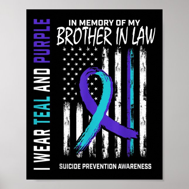 Poster Frère en droit Prévention du suicide Amérique (Devant)