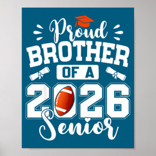 Poster Frère fier 2026 Illustration de football senior