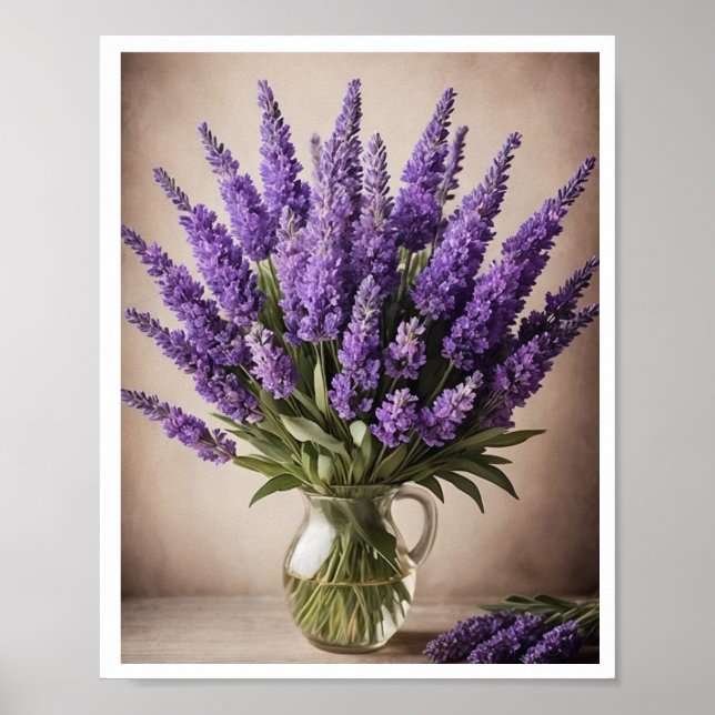 Poster Fresh Lavender Blume Bouquet Wall Deco (Vorne)