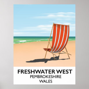 Poster Freshwater West Pembrokeshire Pays de Galles