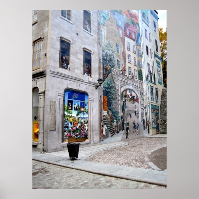 Poster Fresque à Québec (Devant)
