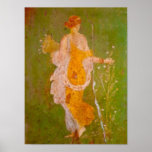 Poster Fresque de Flore dans la villa d'Ariadne, Pompéi