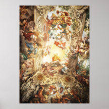 Fresque de renaissance au plafond