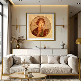 Poster Fresque de Sappho à Pompéi