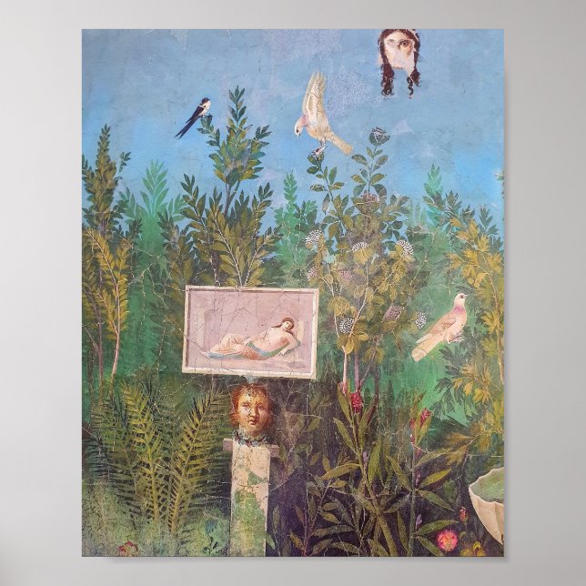 Poster Fresque d'une scène de jardin, Pompéi (Devant)