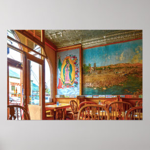 Poster Fresque Notre-Dame de Guadalupe dans un restaurant