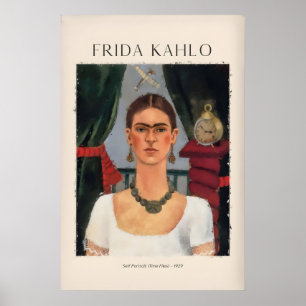 Poster Frida Kahlo Autoportrait Le Temps Passe929 Vintage
