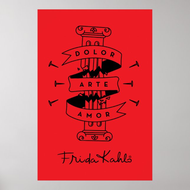 Poster Frida Kahlo | Pain Art Love (Devant)