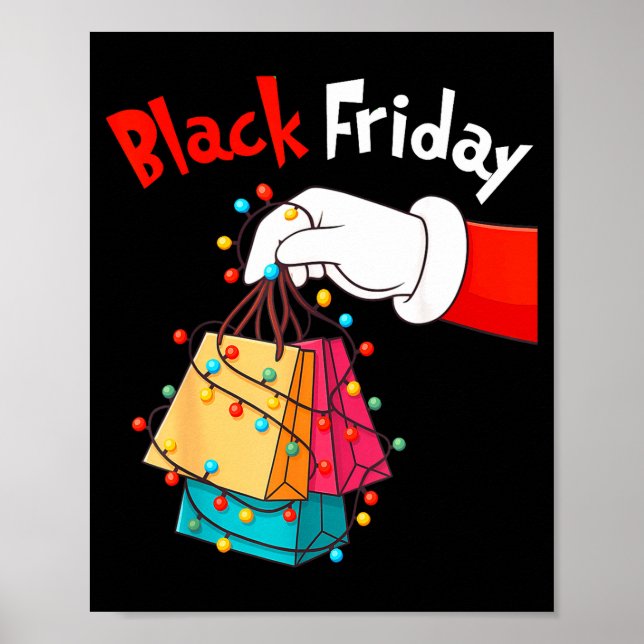 Poster Friday Shopng Squad Christmas Black Shopng Family  (Devant)