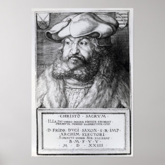 Poster Friedrich III, Electeur de Saxe