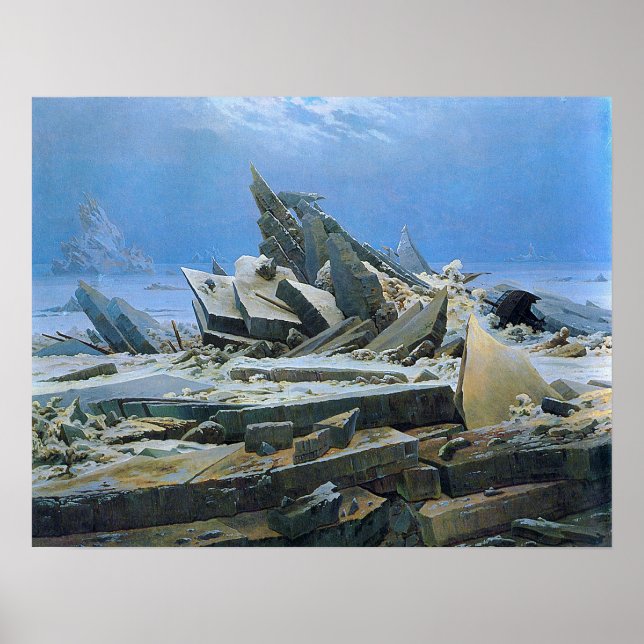 Poster Friedrich - Mer De Glace (Devant)