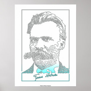 Poster Friedrich Nietzsche. philosophe allemand [010]