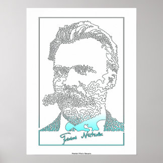 Poster Friedrich Nietzsche. philosophe allemand [010]