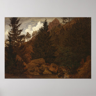 Poster Friedrich - Rock Part In The Harz Mountains