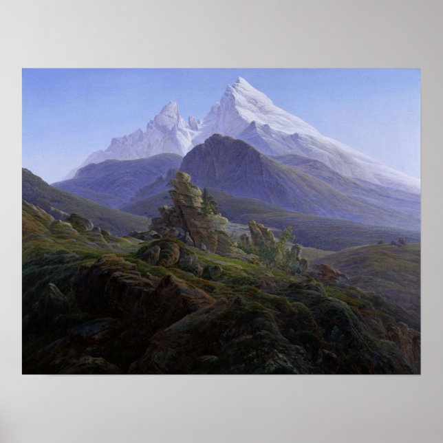 Poster Friedrich - Watzmann (-25) 1824 (Devant)